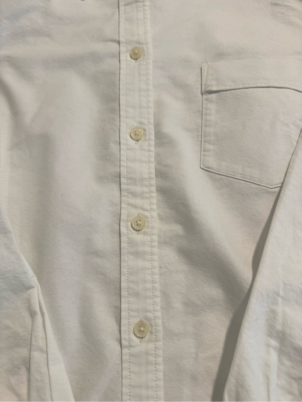 NWT J. Crew White 100% Cotton Casual Fitted Button-Down Shirt Size Large - Picture 7 of 14